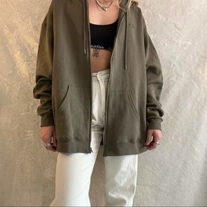 Oakley green zip up